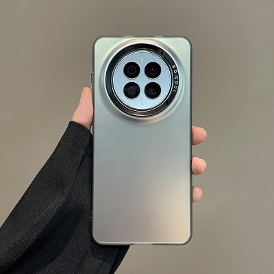 Suitable for Huawei mate60Pro phone case, double-layer colorful silver simple phone protective cover