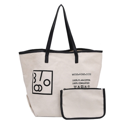 Canvas Tote Bag Grocery Daily Use Reusable Travel Casual Shopping Bag
