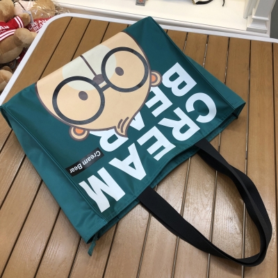 1190-4 CREAM BEAR Bag Cartoon Mommy Bag Handy Shoulder Bag Large Capacity Tote Bag Ladies Shopping Bag
