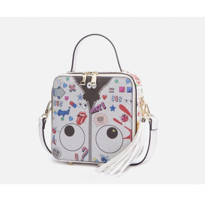 #1803 Eye Theme Graffiti Big Eye Handbag