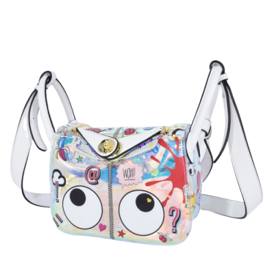 China High quality #2358 2pcs lindy bags Big Eye graffiti Shoulder Bag EYE THEME hologram sling bag