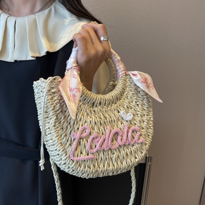 Straw Women‘s Bag Popular Crossbody Handbag Tote Vegetable Basket