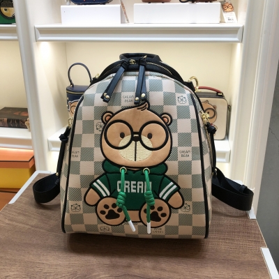 C1222-3 CREAM BEAR奶油熊包包可爱卡通双肩包时尚休闲百搭旅行背包可单肩