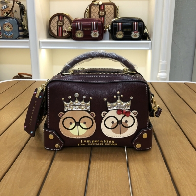 C1107-5 CREAM BEAR Cream Bear Bag Cartoon Cute Pillow Bag Boston Bag Handy Shoulder Messenger Bag Female Bag